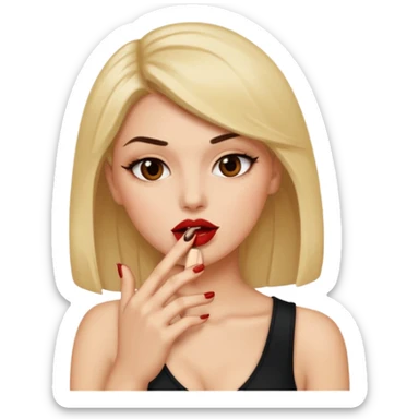 Nail bite sexy seduce  sticker