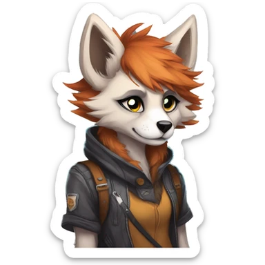 Edgy modern anthro furry by Falvie, LiLaiRa, griffsnuff, AngieWolf sticker