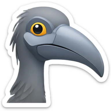 A shoebill programming in Rust sticker