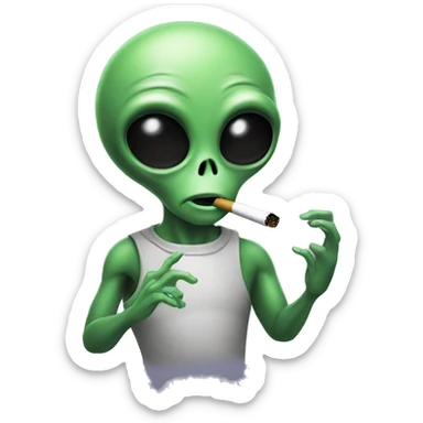 Alien Smoking sticker