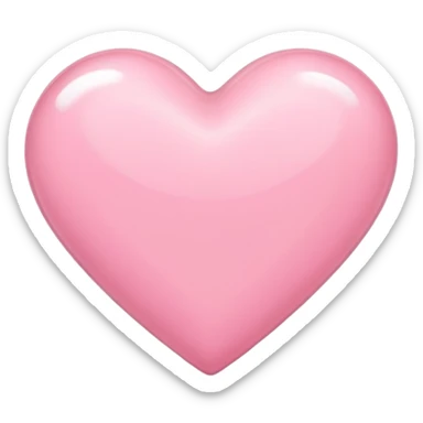 light pink heart sticker