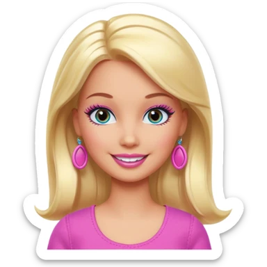 barbie girl different color sticker