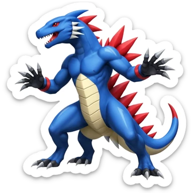 Salandit-Garchomp-Manectric-Zangoose-Fusion (full body) sticker