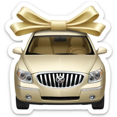 2008 light gold buick lacrosse with a bow  sticker