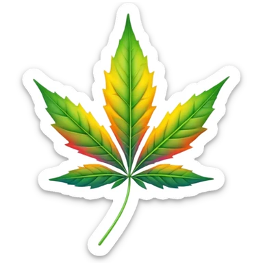 sunrise in the shape of a weed le sticker