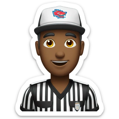 Referee wearing a Kansas city hat  sticker