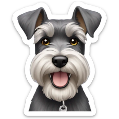 schnauzer-happy sticker