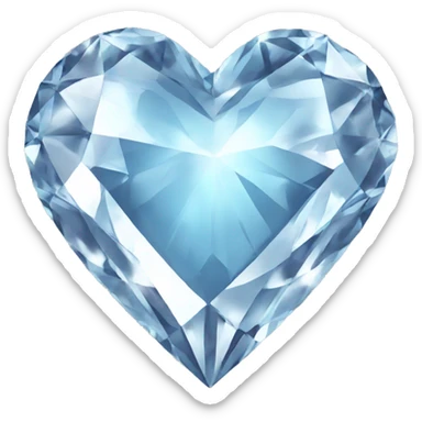 Diamond heart sticker