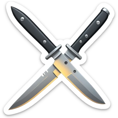 Emo knife sticker