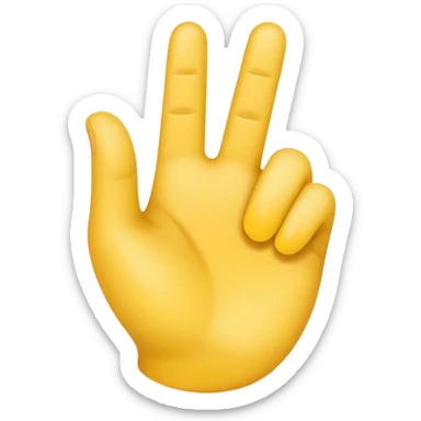 yellow emoji ios style hand making an 'L' of loser shape sticker