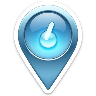 Soft blue location pin sticker