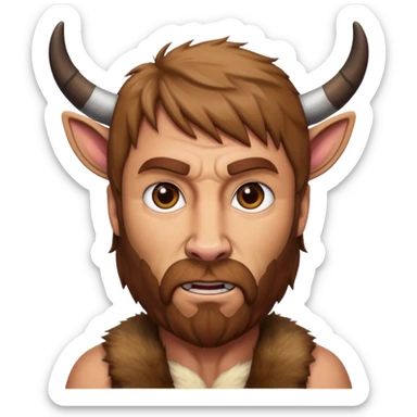 Chuck Norris as a goat sticker