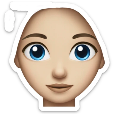 BRUNETTE PRINCESS WITH BLUE EYES sticker