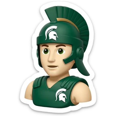 Michigan state sparty green  sticker