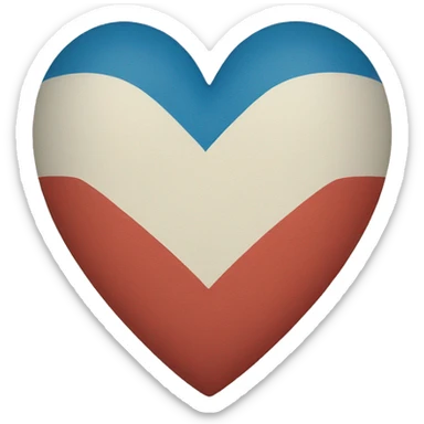 a heart colored like the talian flag. sticker