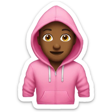 Pink hoodie sticker