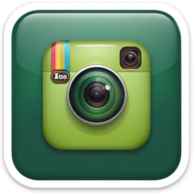 
dark green instagram icon sticker