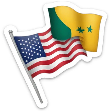 AUSTRALIA vs. UNITED STATES show flag 2 country sticker