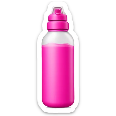 hot pink water bottle isolated sticker