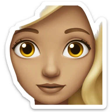 Blonde girl with hazel eyes  sticker