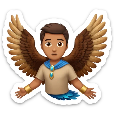 A man flying with wings sticker