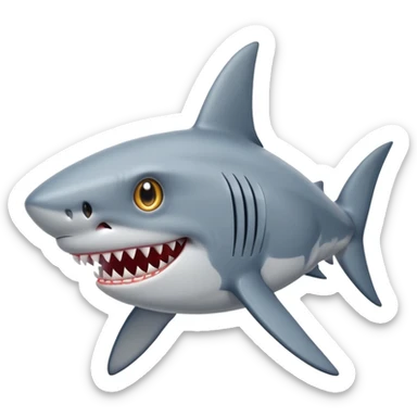 Shark with star in eyes sticker