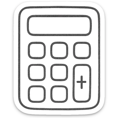 Japanese hand-drawn style pink theme soft and cute calculator icon for mobile home screen sticker