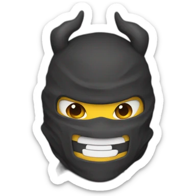 Ninja avec un masque oni sticker