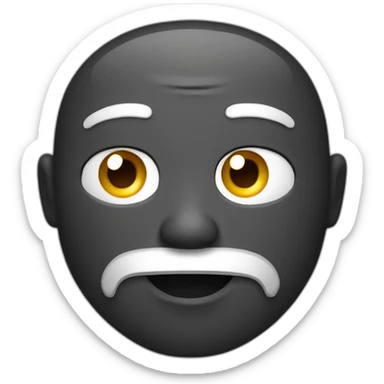 Visage carré et masculin, avec des traits forts, une mâchoire bien définie, et des yeux perçants. sticker