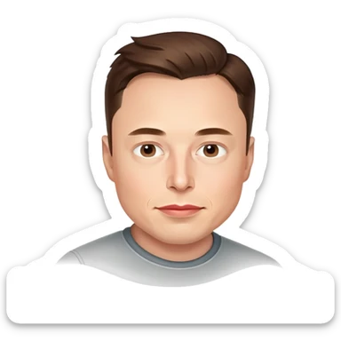 black elon musk sticker