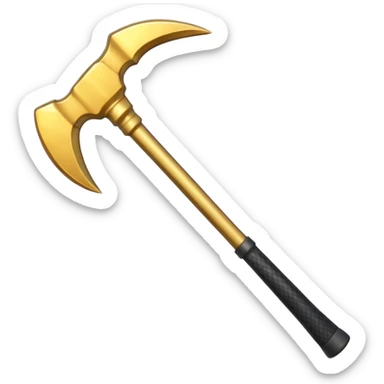 cartoon gold pickaxe sticker