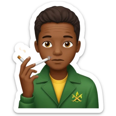 Jamaican boy smoking sticker