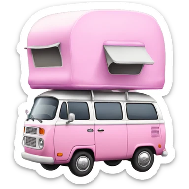 Pink camper van sticker