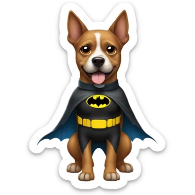 Dog with a Batman costume  sticker