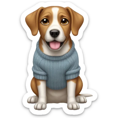 dog with jumper sticker