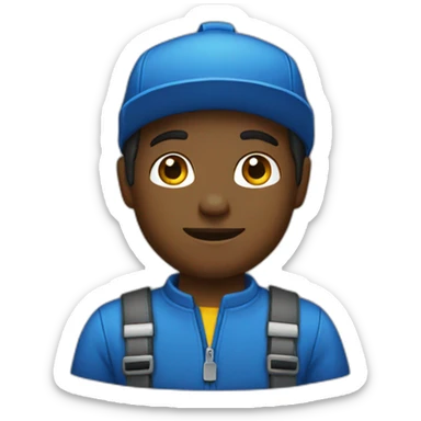 Designer blue sticker