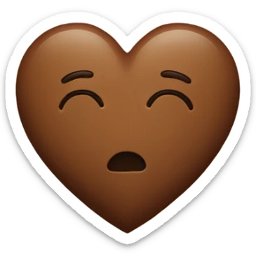 Brown Heart sticker