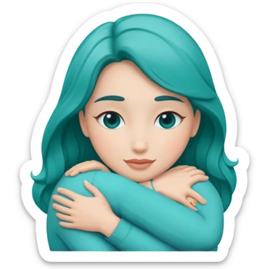 Teal hugs with Belles wording sticker