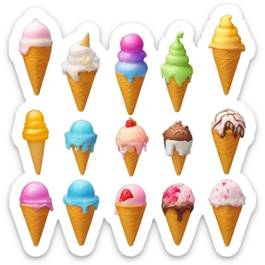 ice cream,supernova,explosion,tasteful, melting ice cream, 19-25 woman sticker