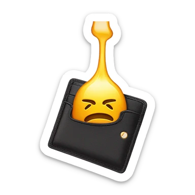 solana logo dripping into a wallet sticker