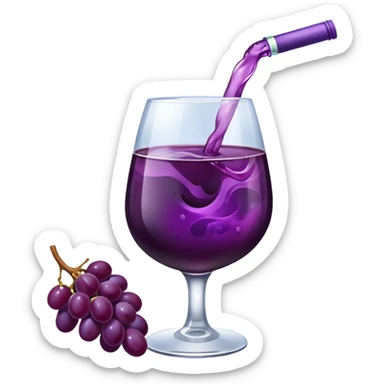Grapes Drink with alochol sticker