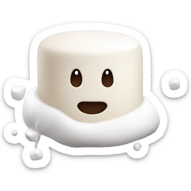 Marshmallow in milk (no face on marshmellow) sticker