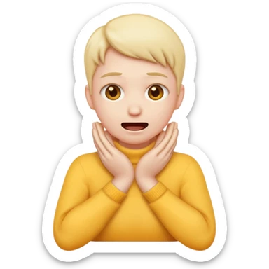An emoji with hands gripping their neck and squeezing sticker