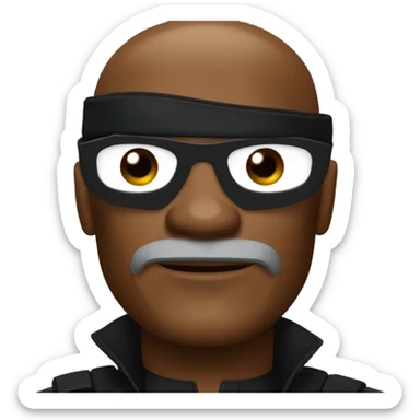 Samuel L Jackson as Nick Fury with eye patch sticker