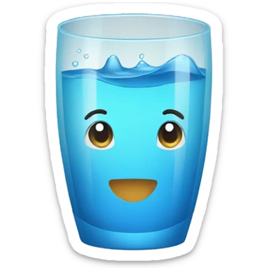 Vaso con agua sticker