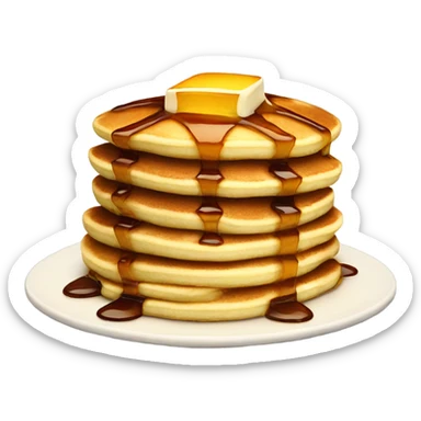pancakes with syrup sticker