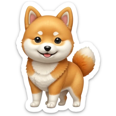 a full body of cute shiba sticker