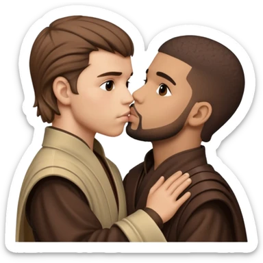 Anakin skywalker and drake kissing sticker