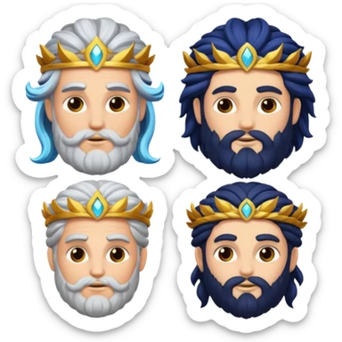 dionysus, zeus, and dionysus’ mother sticker