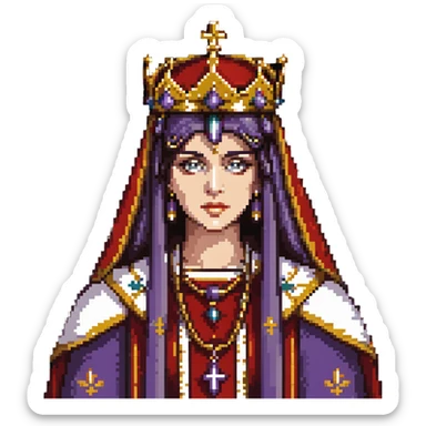 Empress Theodora in Byzantine regalia sticker